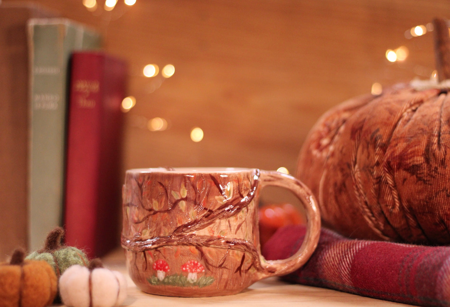 Mug tronc d’arbre et champignons