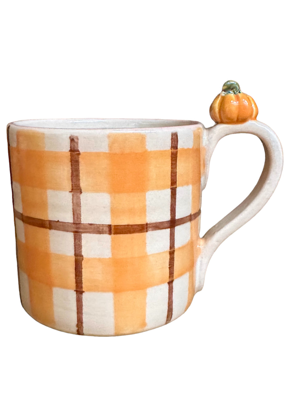 Mug motif torchon citrouille