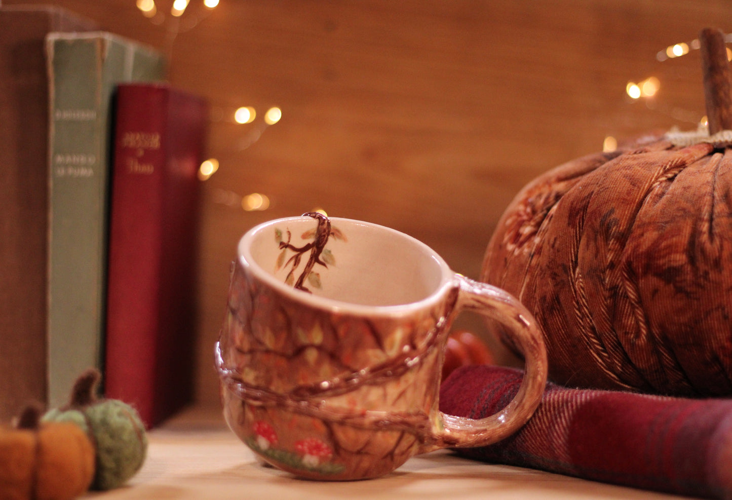 Mug tronc d’arbre et champignons